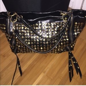 Brand new black bag w gold studs